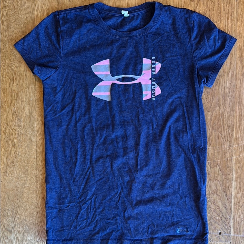 Under Armour Women’s Navy Blue T-Shirt, XS